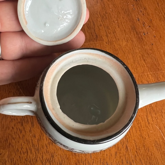 Rare Antique Nippon Child’s Tea Set Creamer Cups Animals Girl White Porcelain - Picture 9 of 16